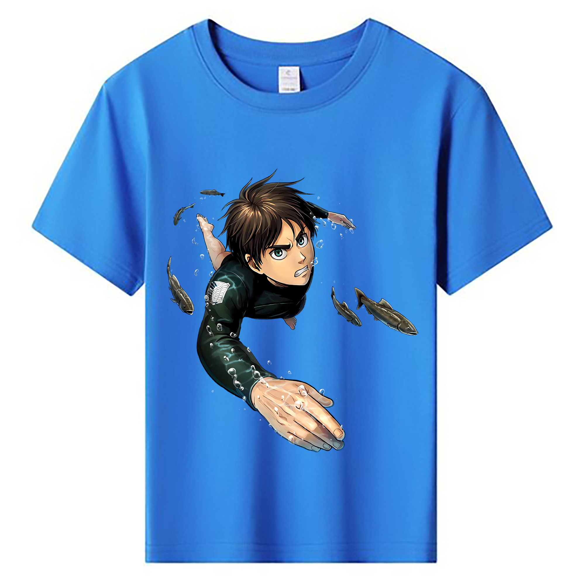 （画像用） 進撃の巨人 エレン･イェーガー Attack on Titan Eren Jäger 綿100％キッズTシャツ（フロントプリント）
